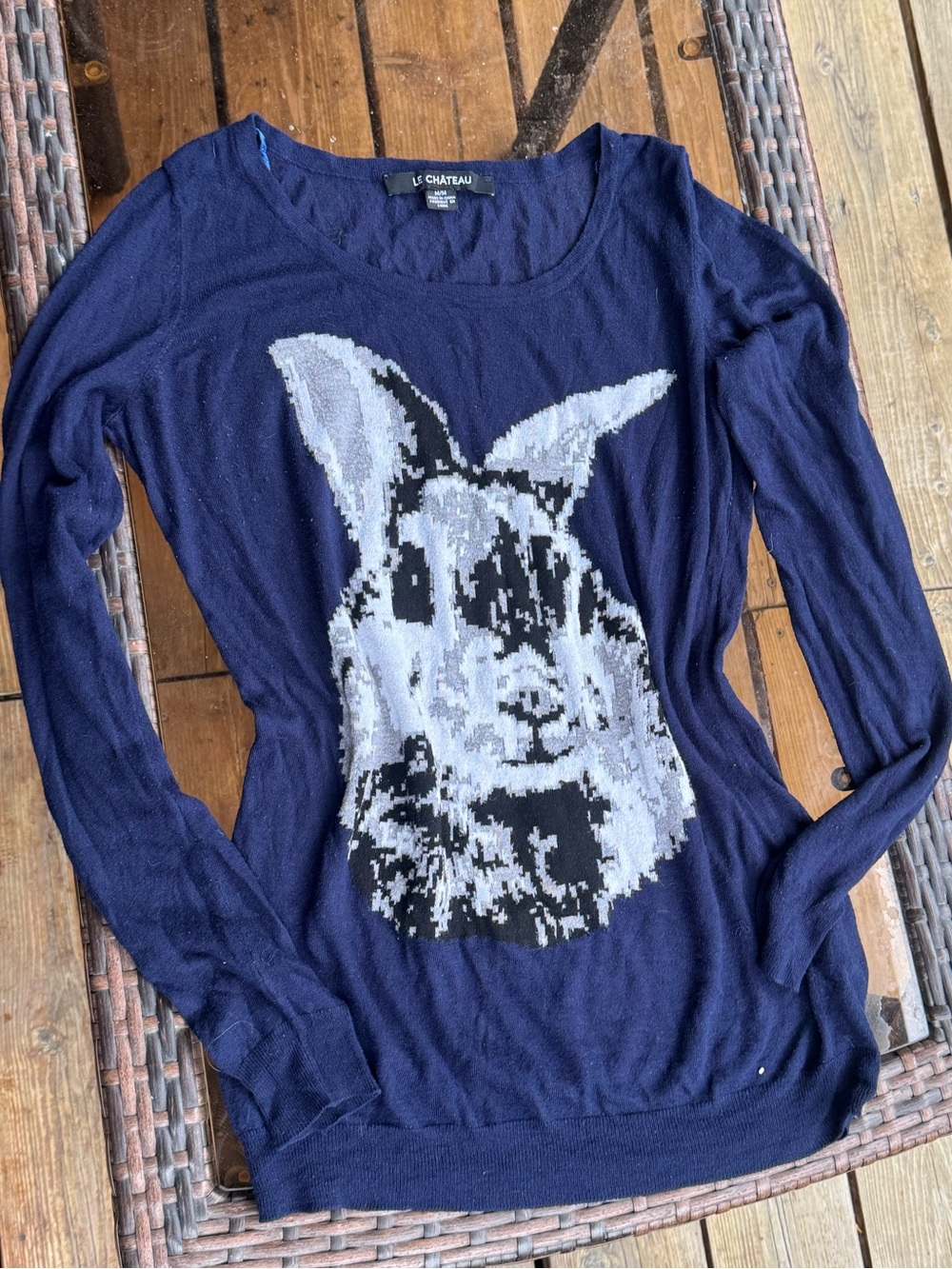 long sleeve bunny tee